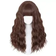 Hermione Granger Cosplay Light Brown Wig Women Halloween Party Props Curly Wig