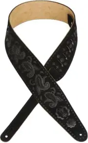 Levy's PMS44T03 Suede Guitar Strap - Black (3-pack) Bundle