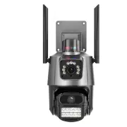 6MP 3K PTZ WiFi Camera Dual Lens Screen Intelligent Night Vision Motion Detection Two Way Intercom Record Playback CCTV