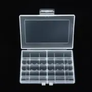 AA AAA Battery Storage Box Organizer Holder Clear Plastic Case Container Portabl