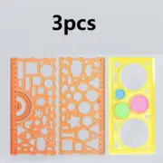 Multi Shaped Plastic Ruler Painting Drawing Template Oval Geometric Template Cur