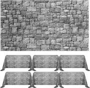 Brick Stone Wall Stone Wall Scene Setter Brick Sheet Wallpaper Curtains Door Rem