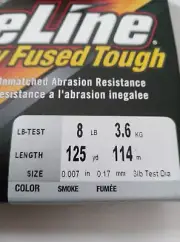 Berkley Fireline Thermally Fused Tough 125 yards Smoke color 8LB