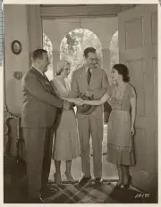 Bert Roach Bette Davis Conrad Nagel And Sidney Fox All Shake Hands In 1931 PHOTO