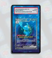 Blastoise ex 151 PSA CGC Beckett | Extended Art Display Case for Pokemon Card