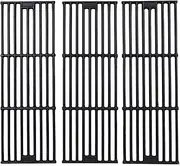 GGC Grill Grates for Chargriller 3001,5050,3008,3030,3725,4000,5252,King Griller 3008, 5252 and Others, Set of 3-Pack Porcelain Coated cast Iron Cooking Grid Grates(19 3/4" x 6 3/4" Each)