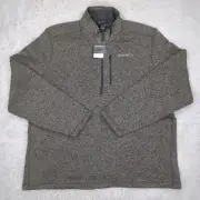 Men's Eddie Bauer Radiator Fleece Quarter Zip Pullover Charcoal Heather Size 2XL