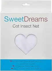 Sweet Dreams Cot Insect Net, White, 10 Count