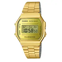 在飛比找蝦皮商城優惠-【CASIO】回到未來方款經典電子錶-金(A-168WEGM