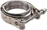 2.5 inch V Band Clamp Kit with Male Female Flange - 304 Stainless Steel flange clamp V-clamps for automobile retrofit exhaust pipes