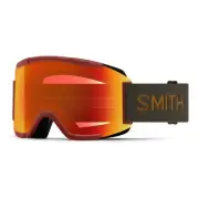 Smith Squad Snow Goggles, Ironwood Frame, ChromaPop Everyday Red Mirror Lens