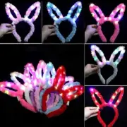 LED Bunny Ear Headband Bunny Rabbit Ears Plush Headband , 8 Piece