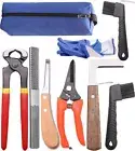 8 inch Farrier Tool Kits （9 Pcs） Mini Rasp Hoof File Goat Pig Equine Metal