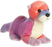 Aurora - Small Purple Mini Flopsie - 8" Rainbow River Otter