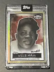 Willie Mays 2024 Topps Rickwood Negro League Artist Proof Auto Micah GOLD 1/1