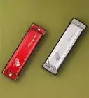 10 Harmonica Key of C, Blues Harp with Plastic Comb & Protective Case