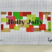 Eye Candy Hand painted needlepoint canvas Love and Joy Happy Bright christmas