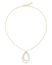 Marco Bicego 18K Yellow Gold Masai Diamond Double Pear Pendant Necklace, 16.5 - 18