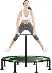 Cinhent 51In Foldable Mini Fitness Trampoline Rebounder Exercise Workout Indoor Outdoor