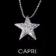 『CAPRI』精鍍白K金鑲CZ鑽 星星項鍊 (5折)