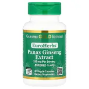 California Gold Nutrition, EuroHerbs™, Panax Ginseng Extract, Euromed Quality, 250 mg, 60 Veggie Capsules