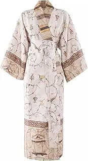 BASSETTI Oplontis 9331459 Kimono 100% Cotton Satin Beige 4M Size S-M