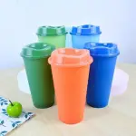 473ML STRAW CUPS COLOR CHANGING WITH LIDS REUSABLE BPA FREE