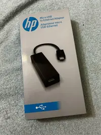 在飛比找Yahoo!奇摩拍賣優惠-全新HP 轉換線micro usb to Ethernet 