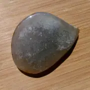 Agate Geode Slice Polished End Cut Display Stone Gray Crystal White Spot Pattern