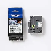 Brother Genuine TZe-SL251 Self Laminating Label Tape Black on White - 24mm Wide x 8m Long