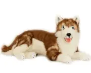 ~❤️BOCCHETTA Siberian Husky SCARLET Large 62cm 24' Brown plush soft toy Dog