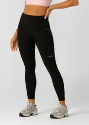 [Lorna Jane] Peak Performance 3 Pocket Ankle Biter Leggings in Black, Size - Small S Black