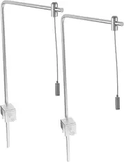 Happyyami Aluminum Alloy Aquarium Light Stand 2pcs Bracket Height Adjustment Fish Tank Light Mount for Freshwater Saltwater