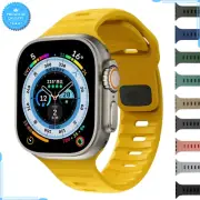 Silicone Band For Apple Watch Unisex Wrist Strap Sport 38mm 40mm 41mm Fashion