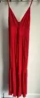 Abercrombie & Fitch Womens Button Front Long Maxi Dress Red Sz XS BNWT