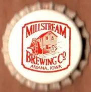 USA Plastic Lined Beer Crown Bottle Cap: Millstream Brewing (light)