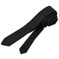 在飛比找ETMall東森購物網優惠-YSL 630453 品牌緞面斜紋混紡絲質領帶.黑