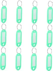 Angoily 30pcs Number Mark Label Id Label Tags Key Chains Key Tag Keychain Label White Key Labels Key Labels Tags Key Tags with Labels Plastic Keychain Key Id Label Listing Label Green