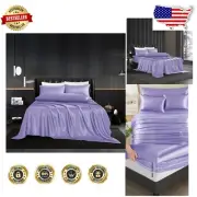 Luxury Lavender Silk King Sheet Set - 5 Piece Collection For Ultimate Relaxation