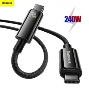 240W USB C Type C Fast Charging Cable PD 3.1 For MacBook Samsung Huawei Xiaomi