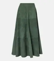 [Altuzarra] Altuzarra Varda suede midi skirt AU 10 green