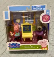 Peppa Pig and friend Danny Dog PAINTING CLASS toy set with easel by Jazwares