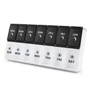 Large Pill Organizer 2 Times a Day, Weekly Box Per AM PM Case, Day Night Cont...