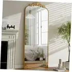 Vintage Mirror - 64"x 21" Full Length Mirror Large Carved Arched Mirror with