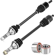 Front Left+Right CV Axles & Wheel Bearing Kit Fit for Can-Am Defender HD5 HD8 HD9 HD10 (XT DPS) 2016-2022; 4340 Chromoly Steel CV Axle Drive Shaft