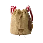 Prada Crochet Mini Bucket Bag Natural