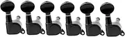 Musiclily 6-in-line Sealed Guitar Tuners Tuning Pegs Keys Machine Heads Set for Strat Tele Style Electric Guitar, Kidney Button Black