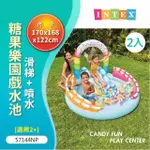 【INTEX】VENCEDOR 糖果樂園戲水池 充氣游泳池(家庭游泳池 兒童游泳池-2入)