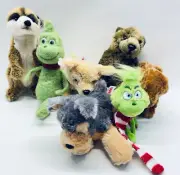 Collection of Stuffed Animals and Grinch