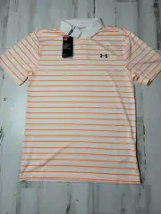 Under Armour Heatgear Striped Golf Polo 1342082-100 Men's Size S